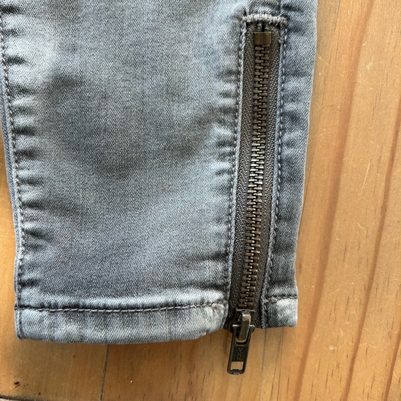 Free People Grey Moto Skinny Jeans 26 - Picture 10 of 10